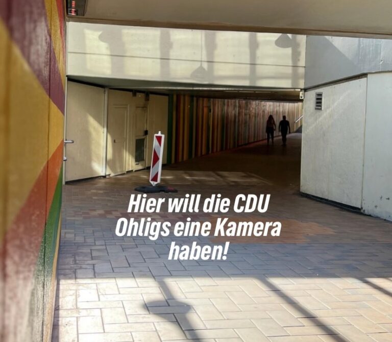 GRÜNE kritisch gegenüber Videoüberwachung in der Ohligser Unterführung