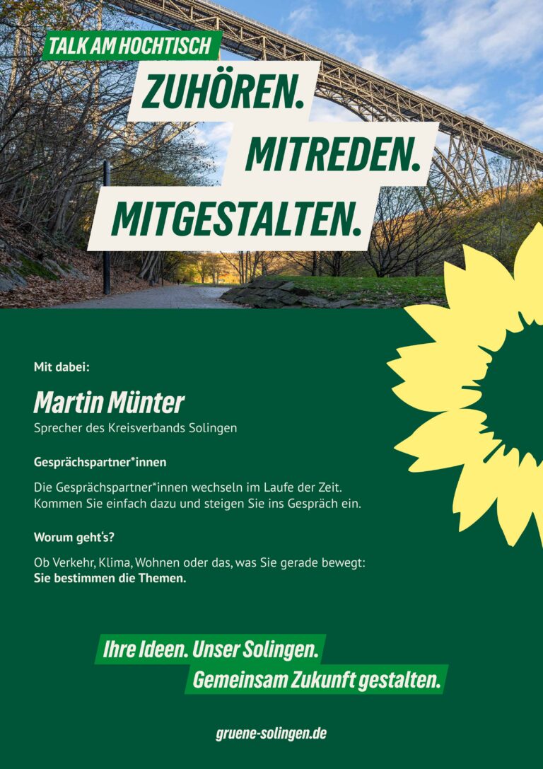 Talk am Hochtisch: Zuhören. Mitreden. Mitgestalten.